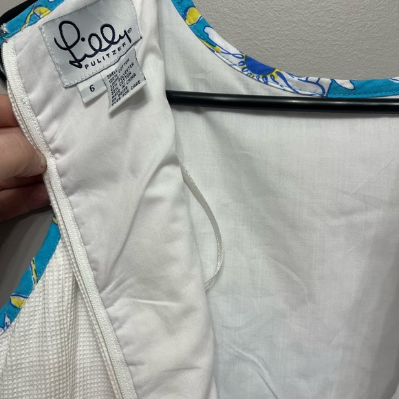 Lilly Pulitzer 60s Style smock floral appliqué Dress size 8 no flaws - Picture 3 of 16